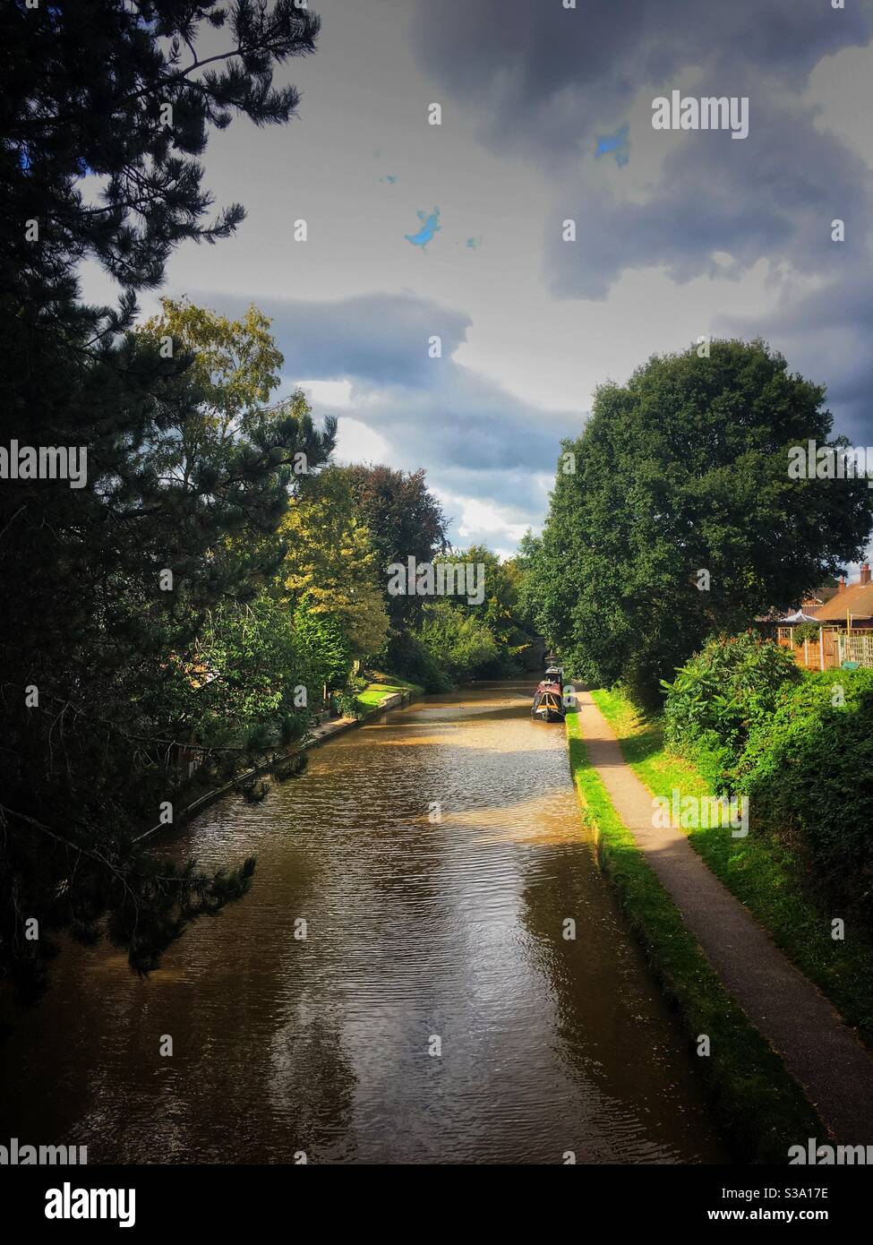 Shropshire e Union Canal a middlewich Cheshire Regno Unito - Immagine stock catturata con smartphone