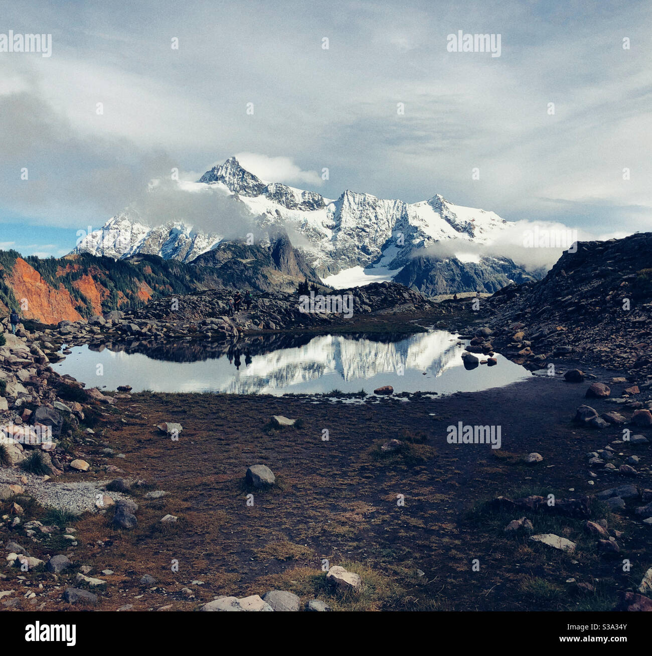 Cima delle montagne a Artist Point a Mt Baker Foresta Nazionale Foto Stock