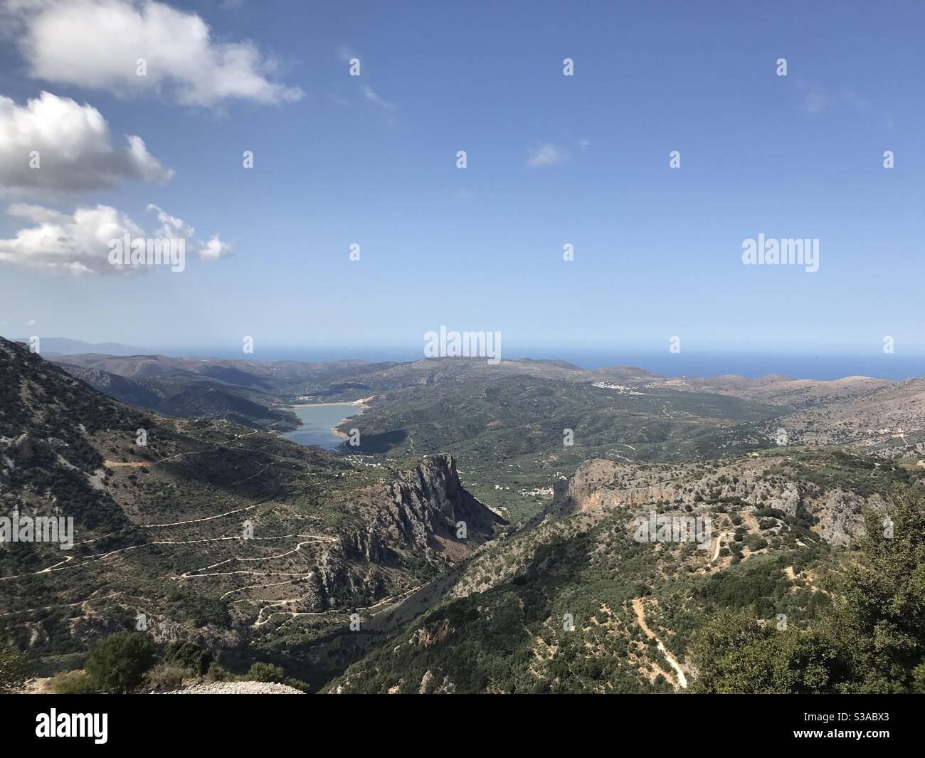 Vista sulle montagne, Creta Foto Stock