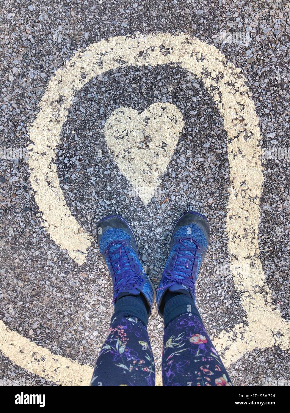 Arrivo nel cuore di un labirinto. - Immagine stock catturata con smartphone