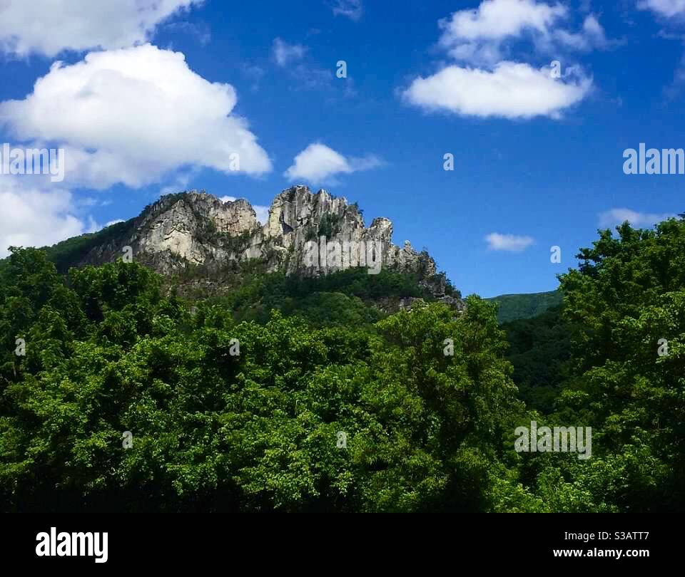 Seneca Rock, West Virginia - Immagine stock catturata con smartphone