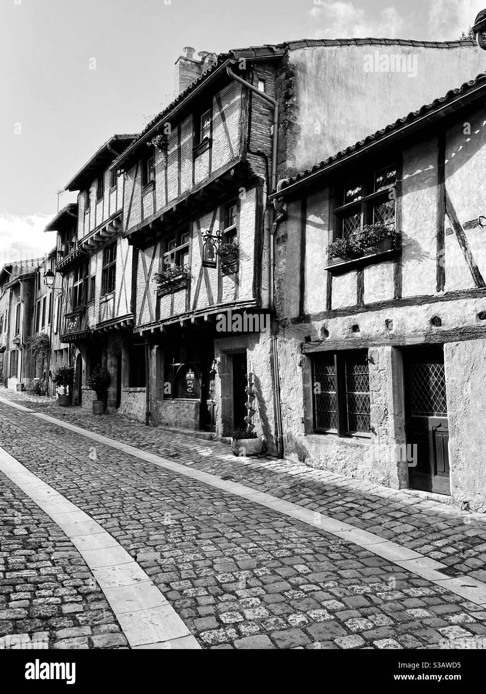 Il quartiere medievale Parthenay Francia Foto Stock