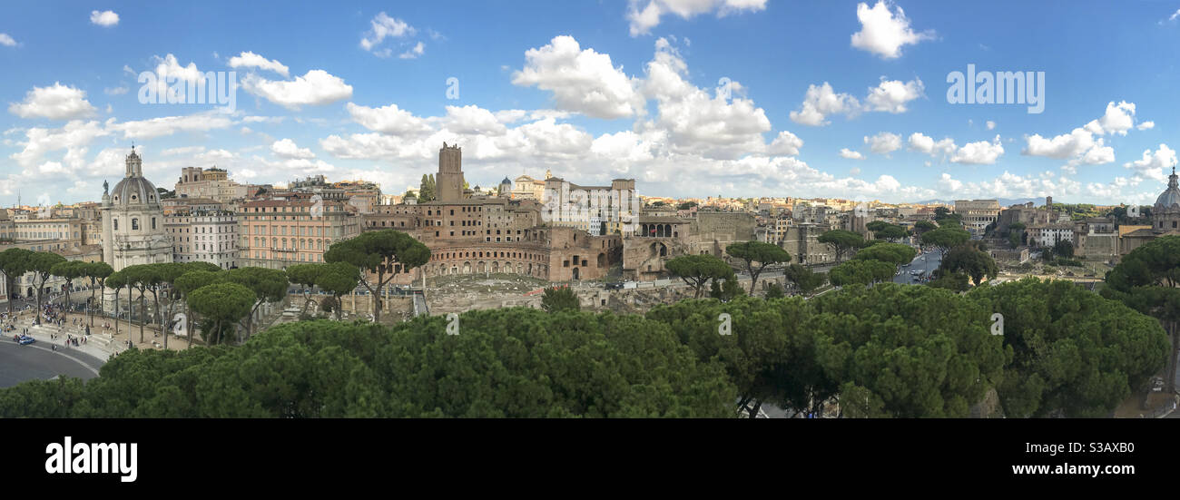 Vista di Roma vista dall'altare della Patria A Roma Foto Stock