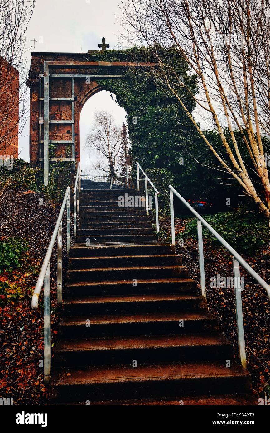 North Portland Street Arch a Rottenrow Gardens, Glasgow, Scozia. Foto Stock