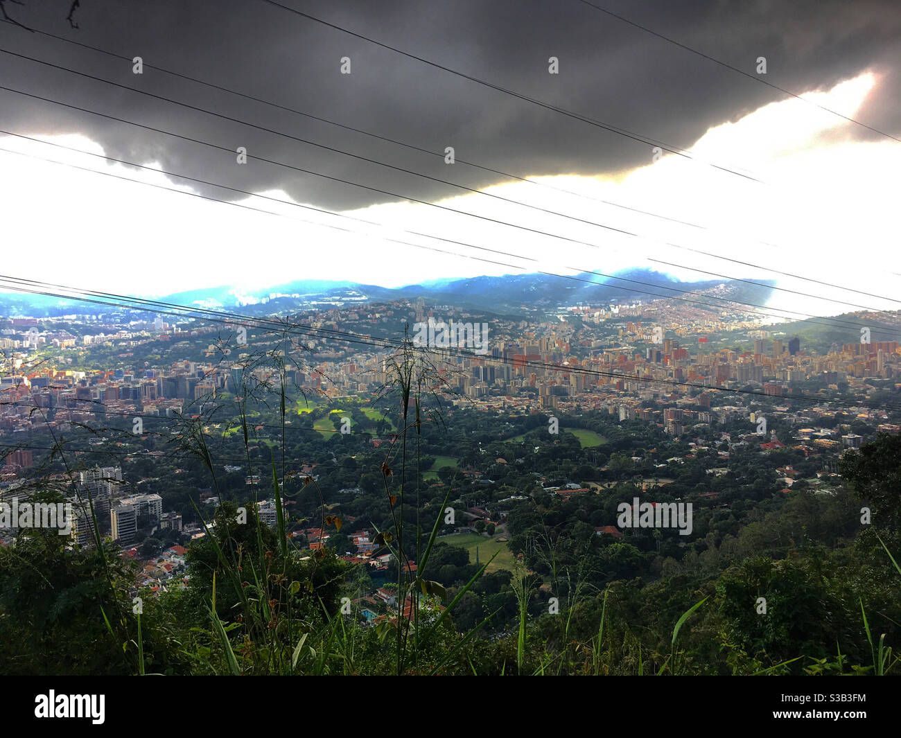 Centro geografico di Caracas, Venezuela. Chacaito, la Castellana e Sabana Grande. Foto Stock