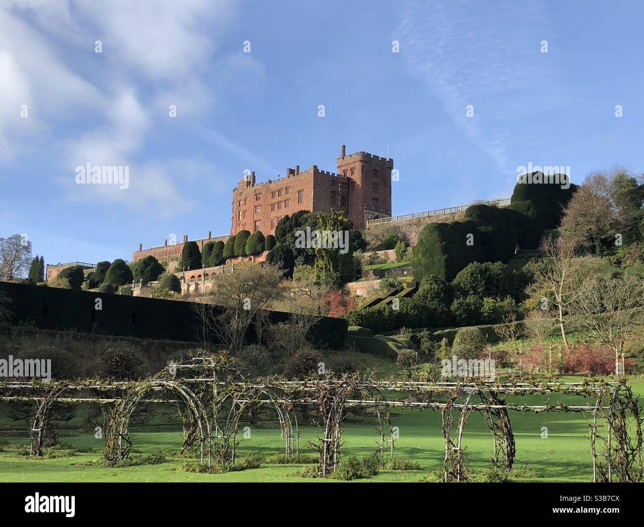 Powis Castle in autunno Foto Stock