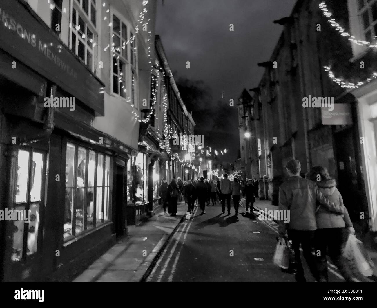 York, alta strada di Natale Foto Stock