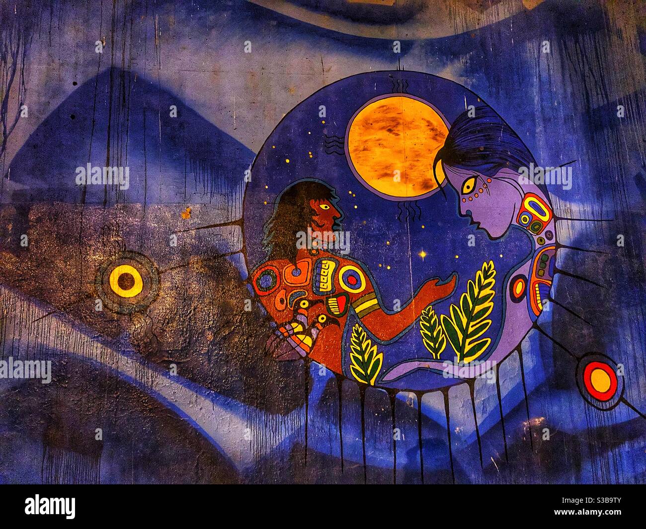 Arte urbana indigena di Toronto, Canada. Foto Stock