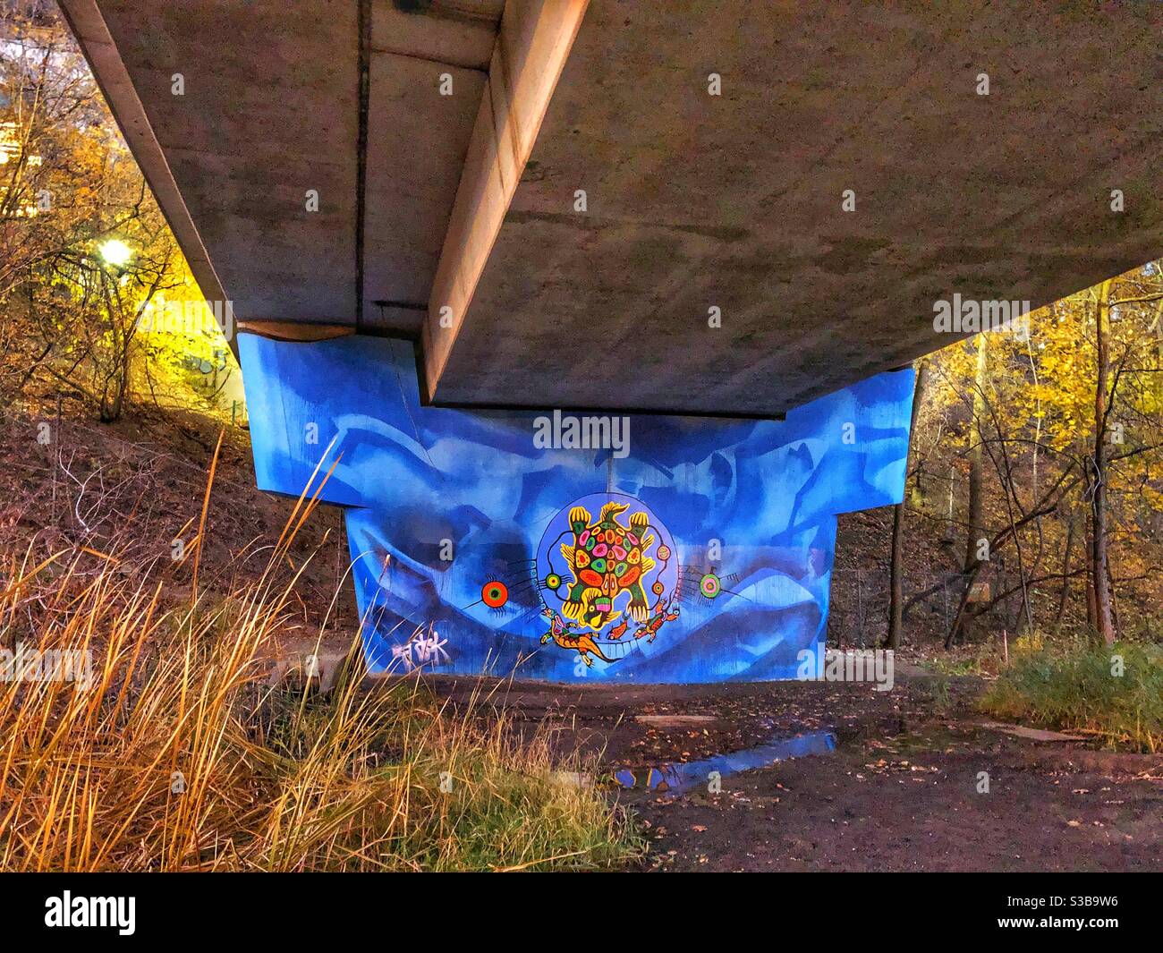 Arte urbana indigena di Toronto, Canada. - Immagine stock catturata con smartphone