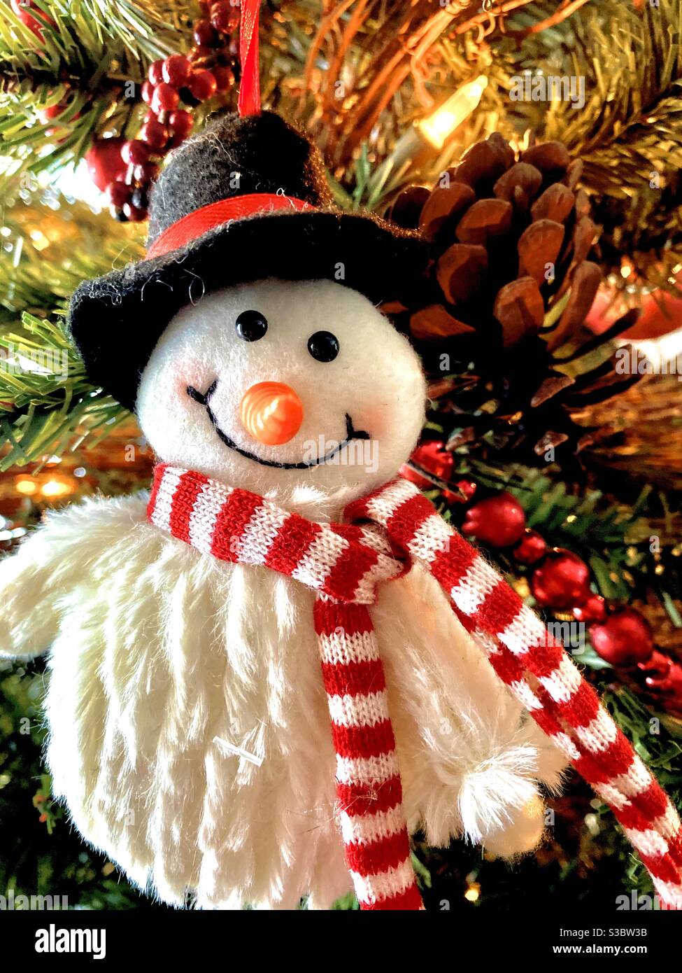 Snowman albero di Natale ornamento Foto Stock