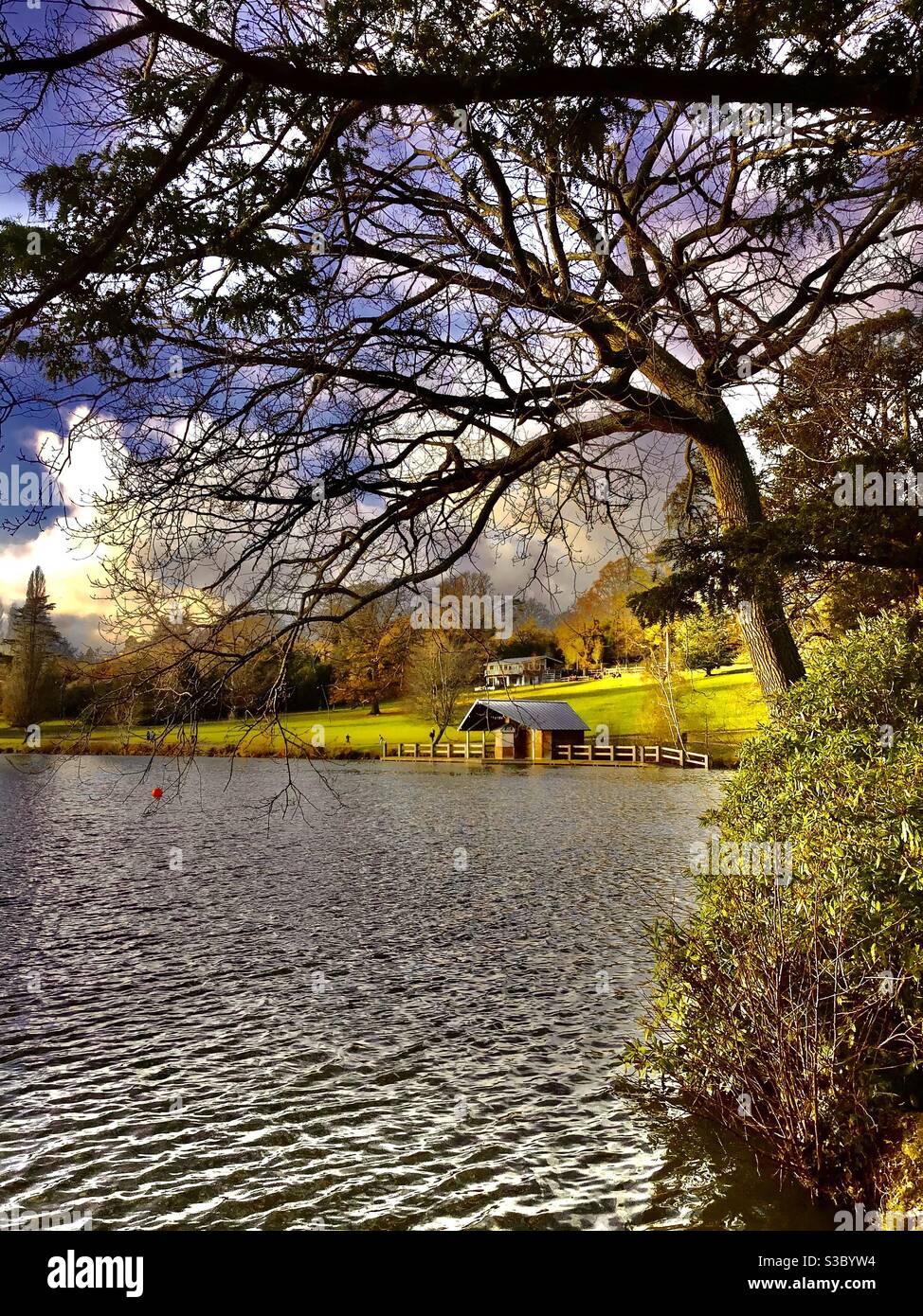 Una passeggiata nel parco Foto Stock