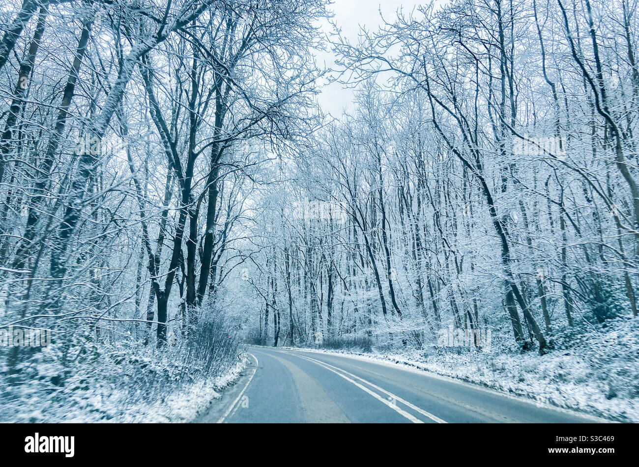 Scene innevate Foto Stock
