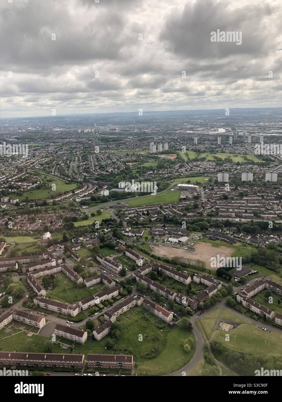 Volo su Glasgow Scozia Foto Stock