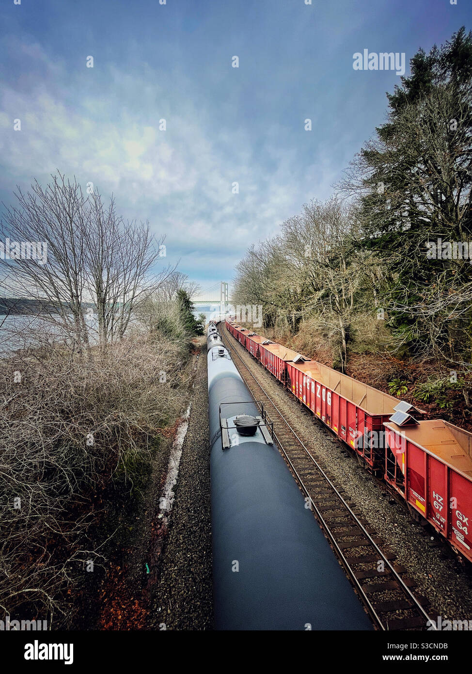 La ferrovia è occupata a Tacoma Foto Stock