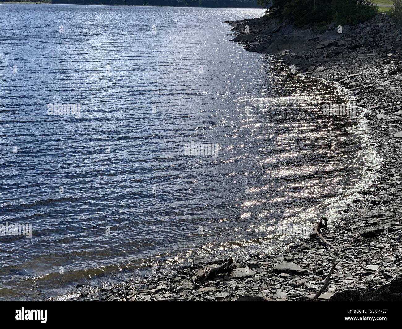 Lago Francis, Pittsburg, New Hampshire, Stati Uniti - Immagine stock catturata con smartphone