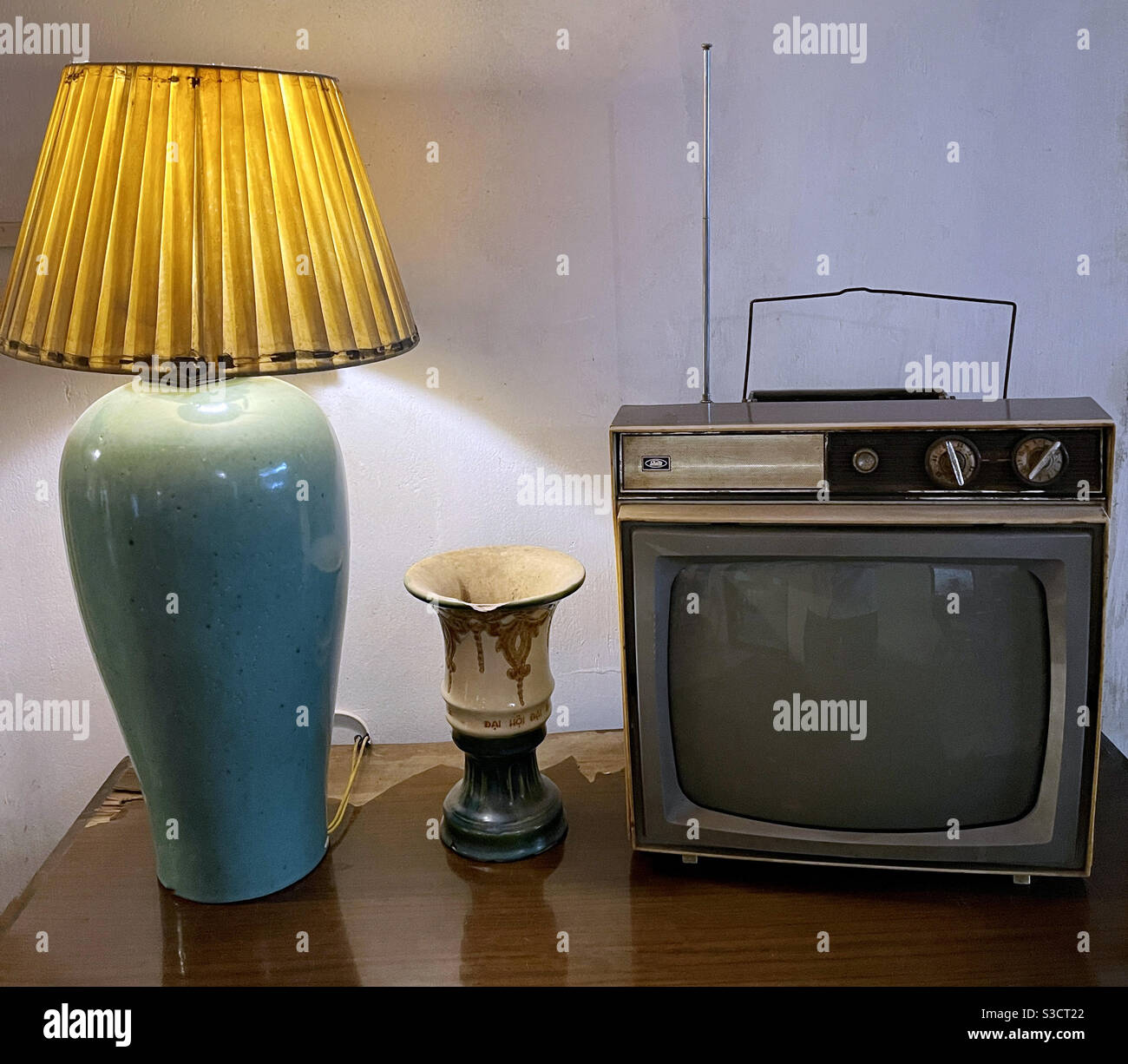 televisione nei vecchi tempi Foto Stock