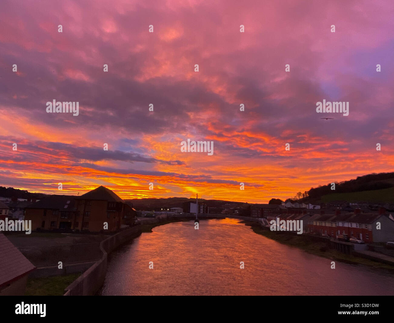 Aberystwyth, Galles occidentale, Regno Unito. Domenica 31 gennaio 2021. Tempo: Uno spettacolo di un'alba, così bei colori della natura. Credito fotografico ©️ Rose Voon / Alamo Live News: Foto Stock