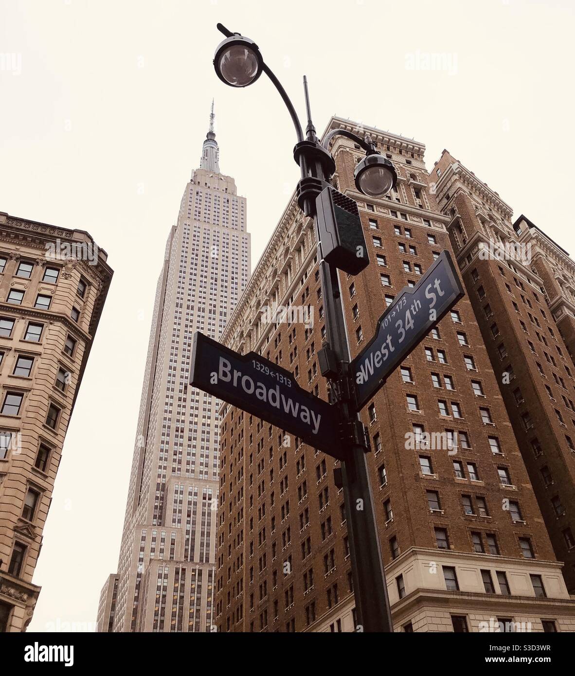 Broadway e West 34th Street a New York City Foto Stock
