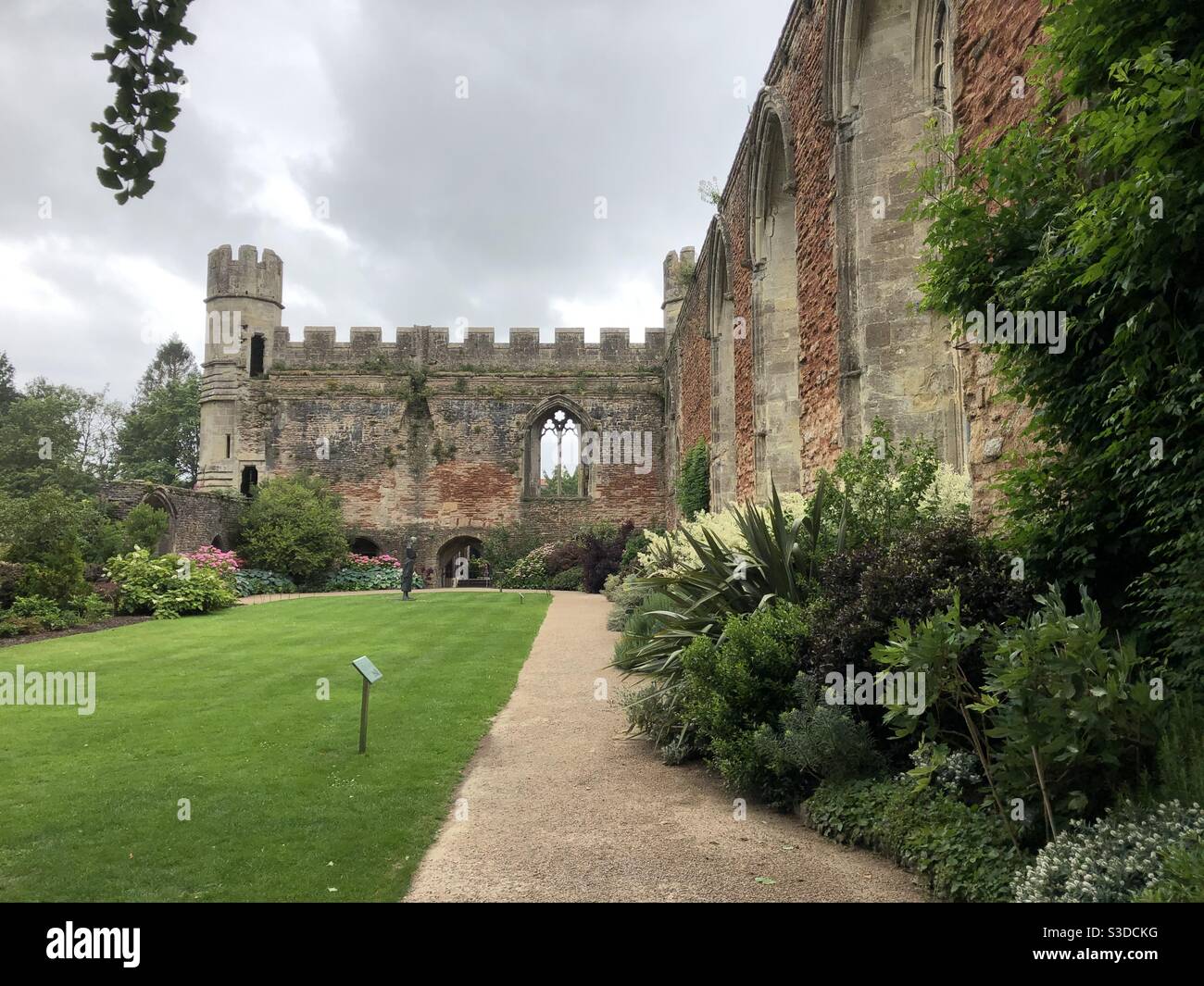 Vescovo di Bath e del giardino di Wells (Palazzo dei Vescovi), Wells, Somerset Foto Stock