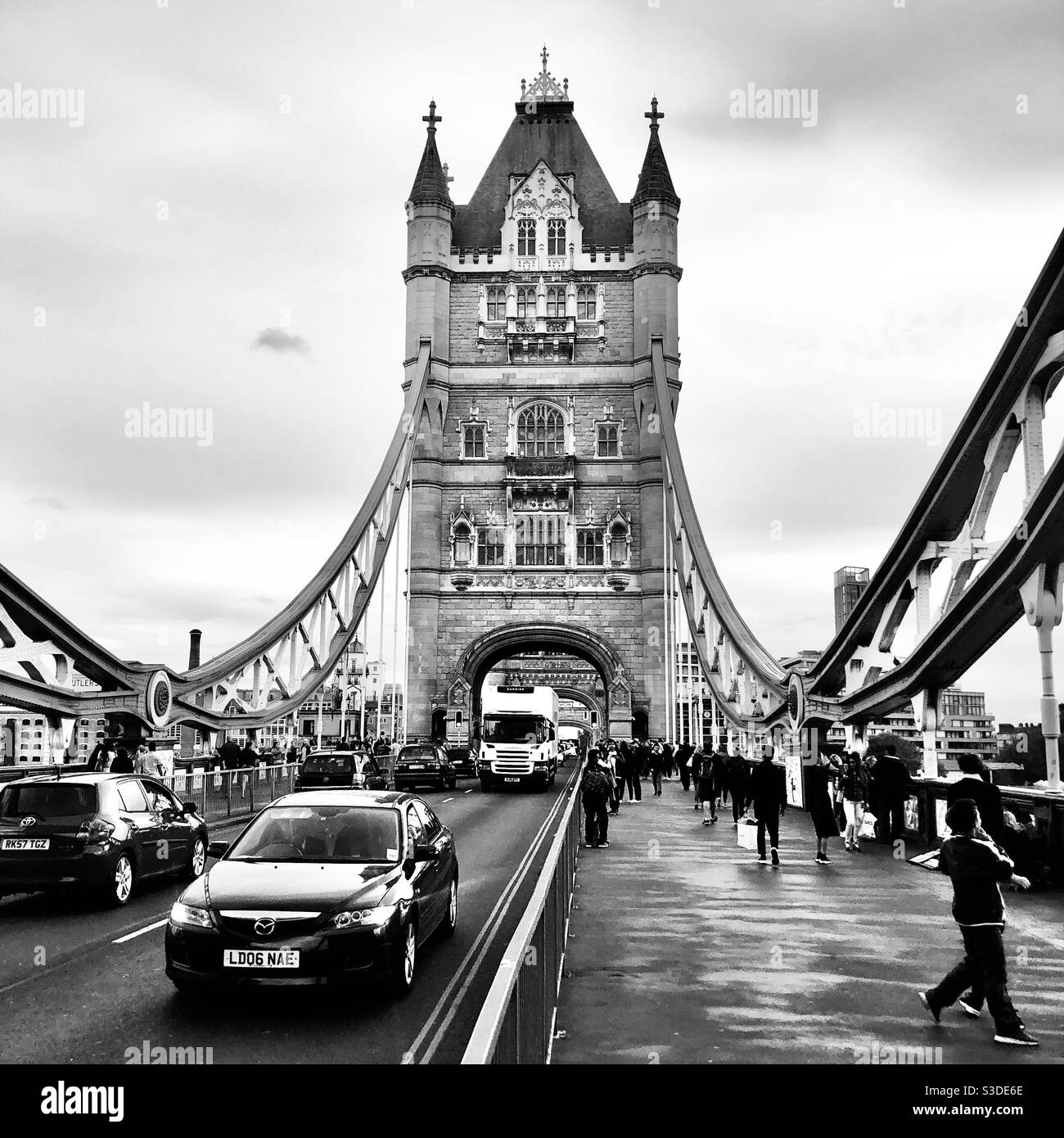 Il Tower Bridge, fotografia urbana di Londra Foto Stock
