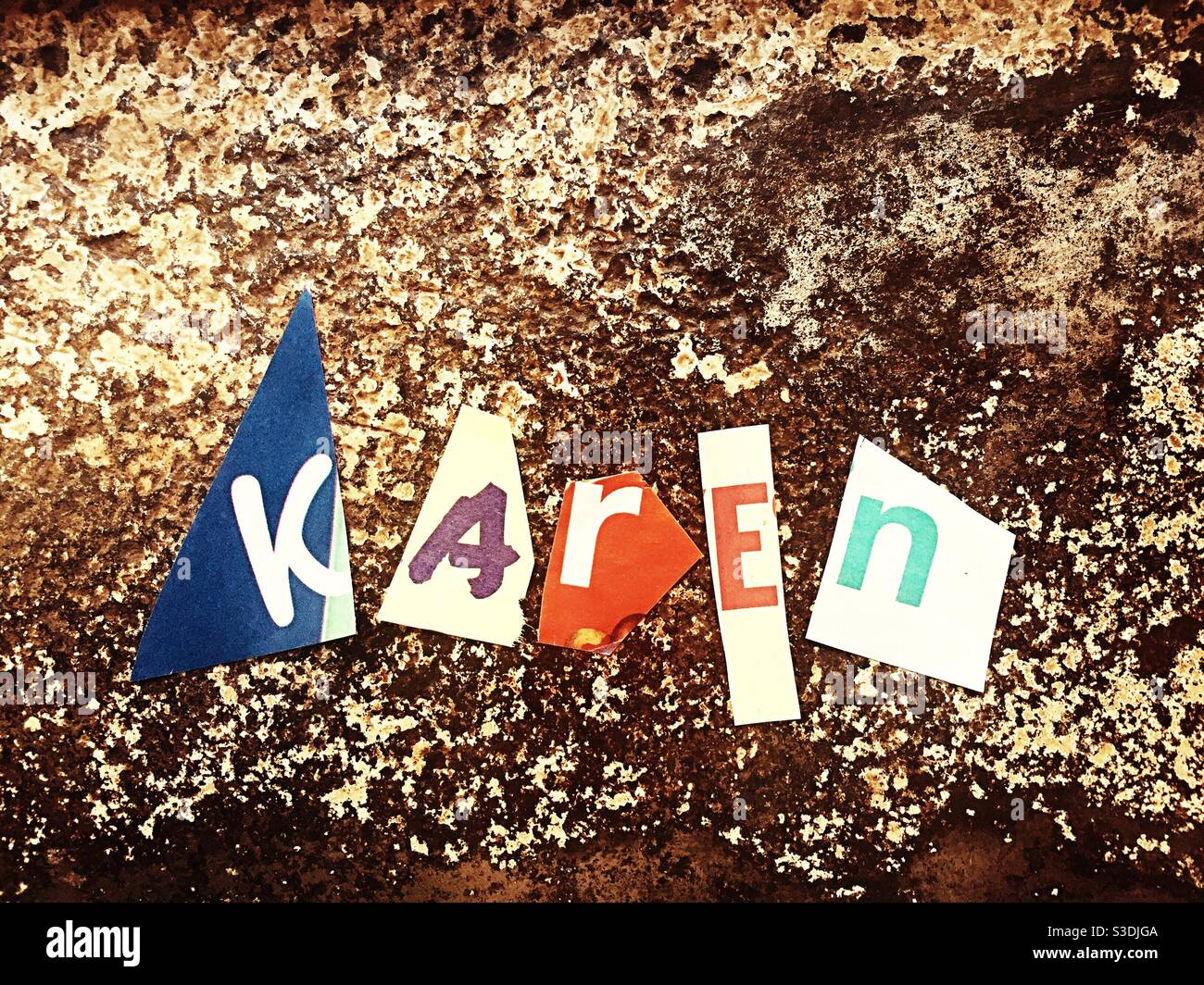 Karen è un termine pejorative per una donna bianca razzista condiscendente, USA Foto Stock
