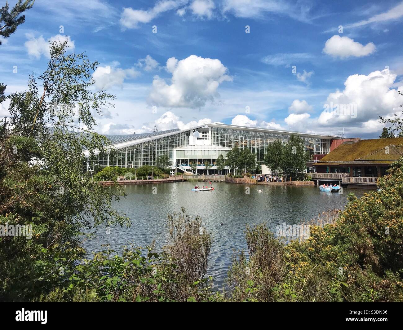 Centro Parcs edificio principale, Whinfell Forest, Cumbria Foto Stock