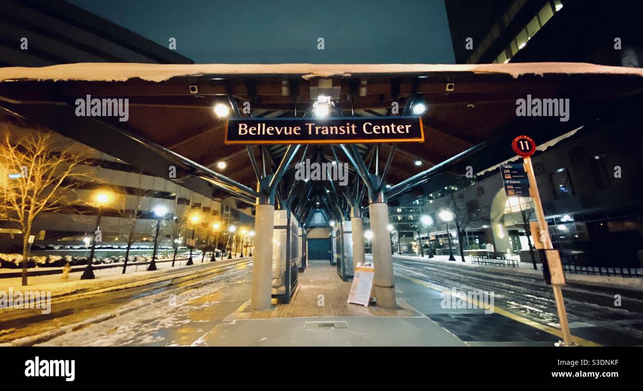 Bellevue Transit Center a Bellevue, Washington Foto Stock Bellevue Transit Center a Bellevue, Washington Foto Stock