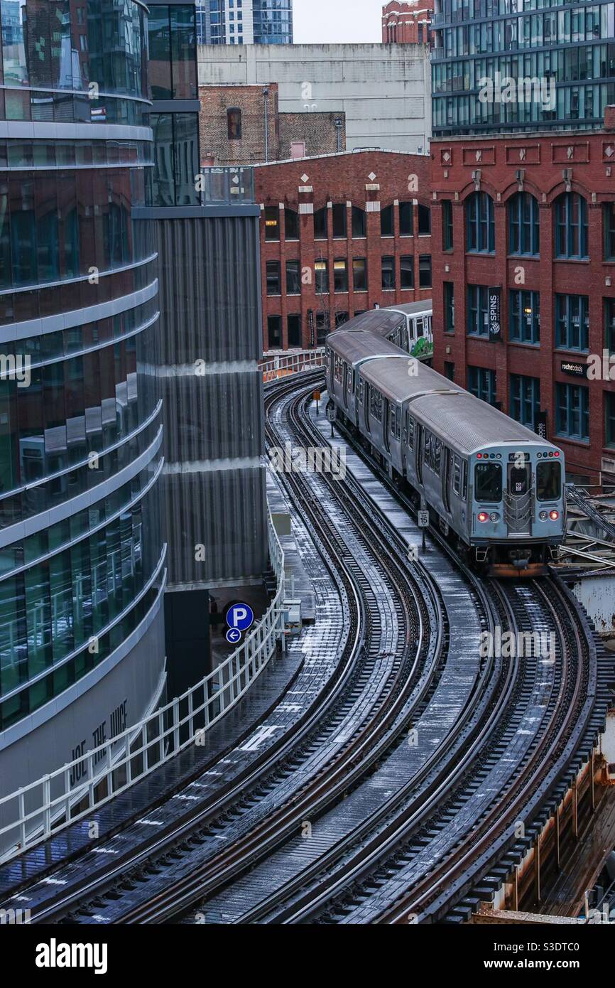 Trasporto a Chicago Foto Stock