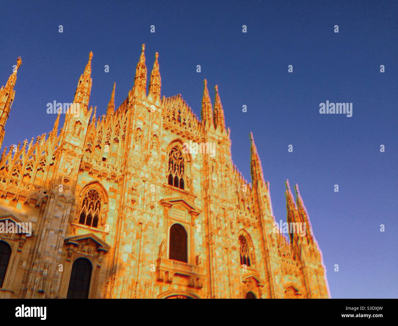 Facciata del Duomo di Milano, Italia, 2019. Foto Stock