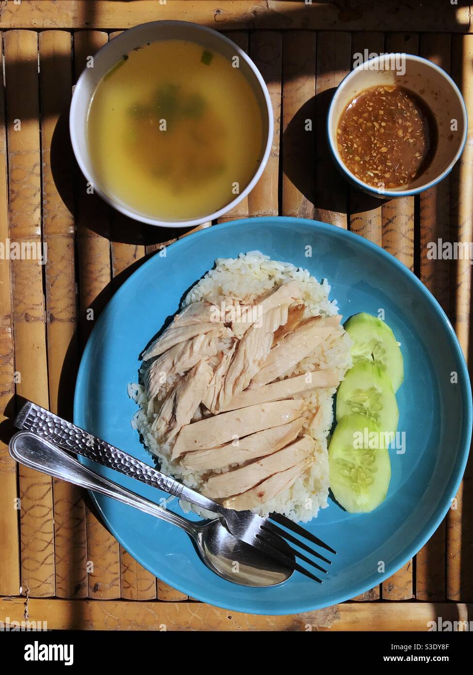 Riso di pollo, popolare attraverso l'Asia Foto Stock