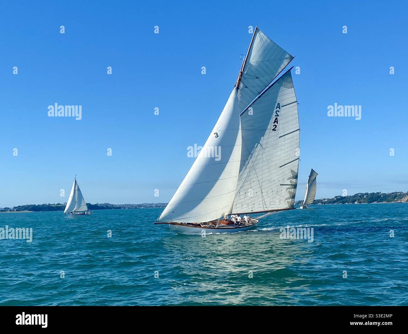 Yacht da corsa classico - Jordan 1878 Foto Stock