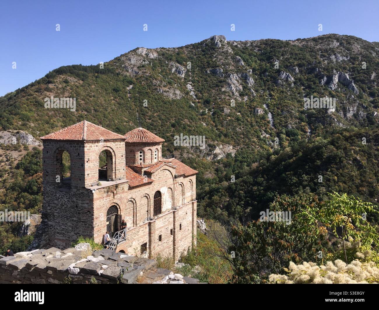 Fortezza di Asen in Rhodope Mountain, Bulgaria Foto Stock