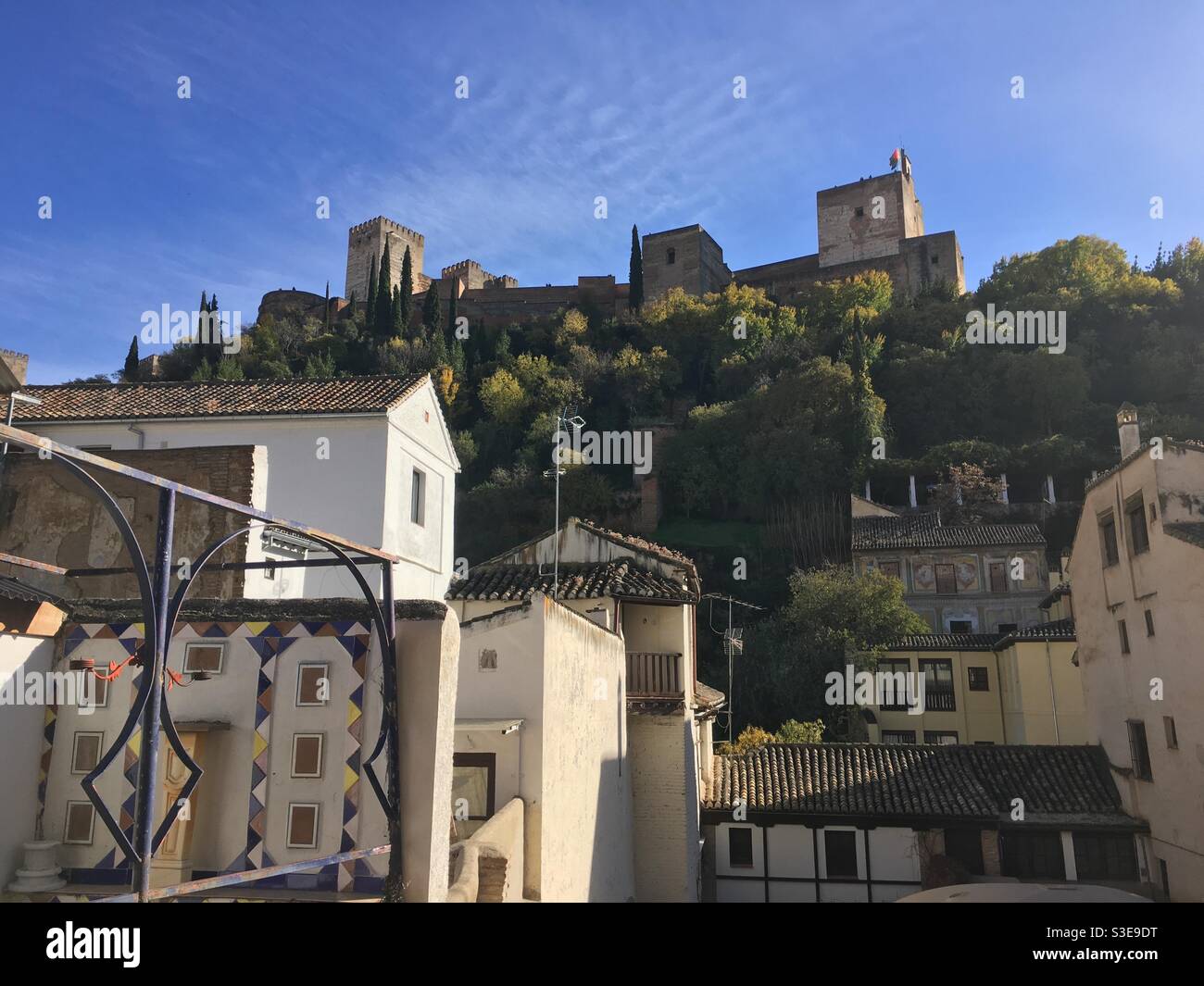 Il famoso Castello dell'Alhambra a Granada, Spagna Foto Stock