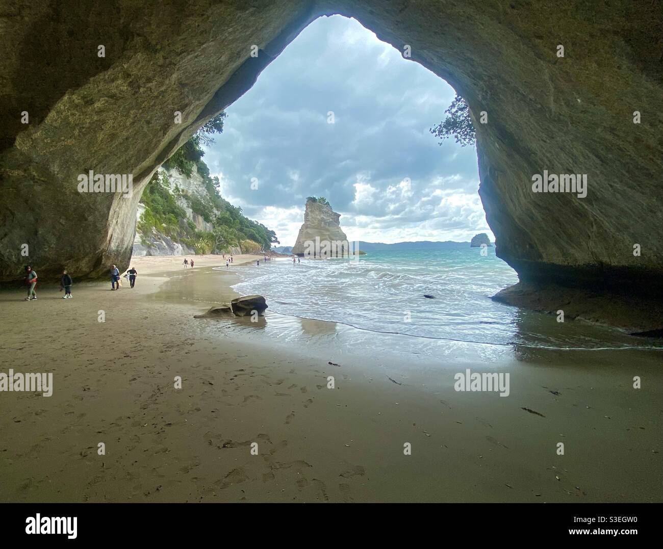Cathedral Cove - Nuova Zelanda Foto Stock