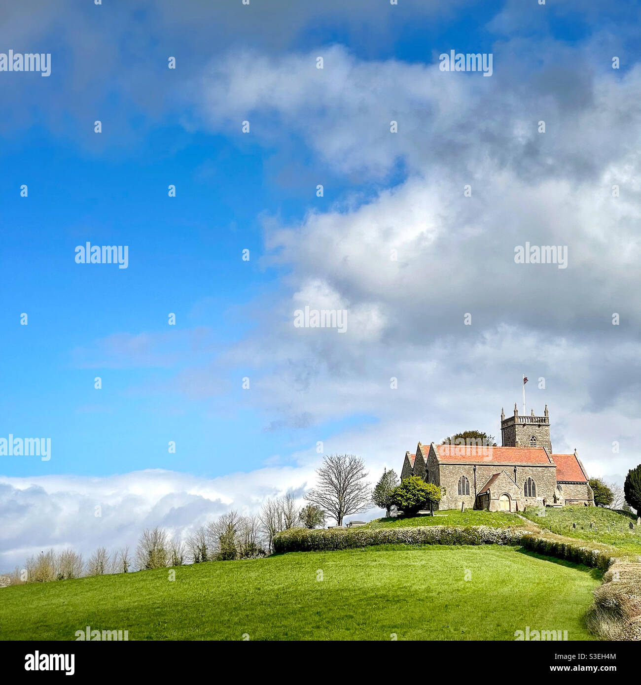 Chiesa su una collina Foto Stock