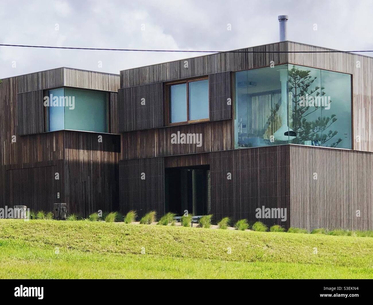 Casa sulla spiaggia moderna e minimalista a Bermagui NSW Foto Stock