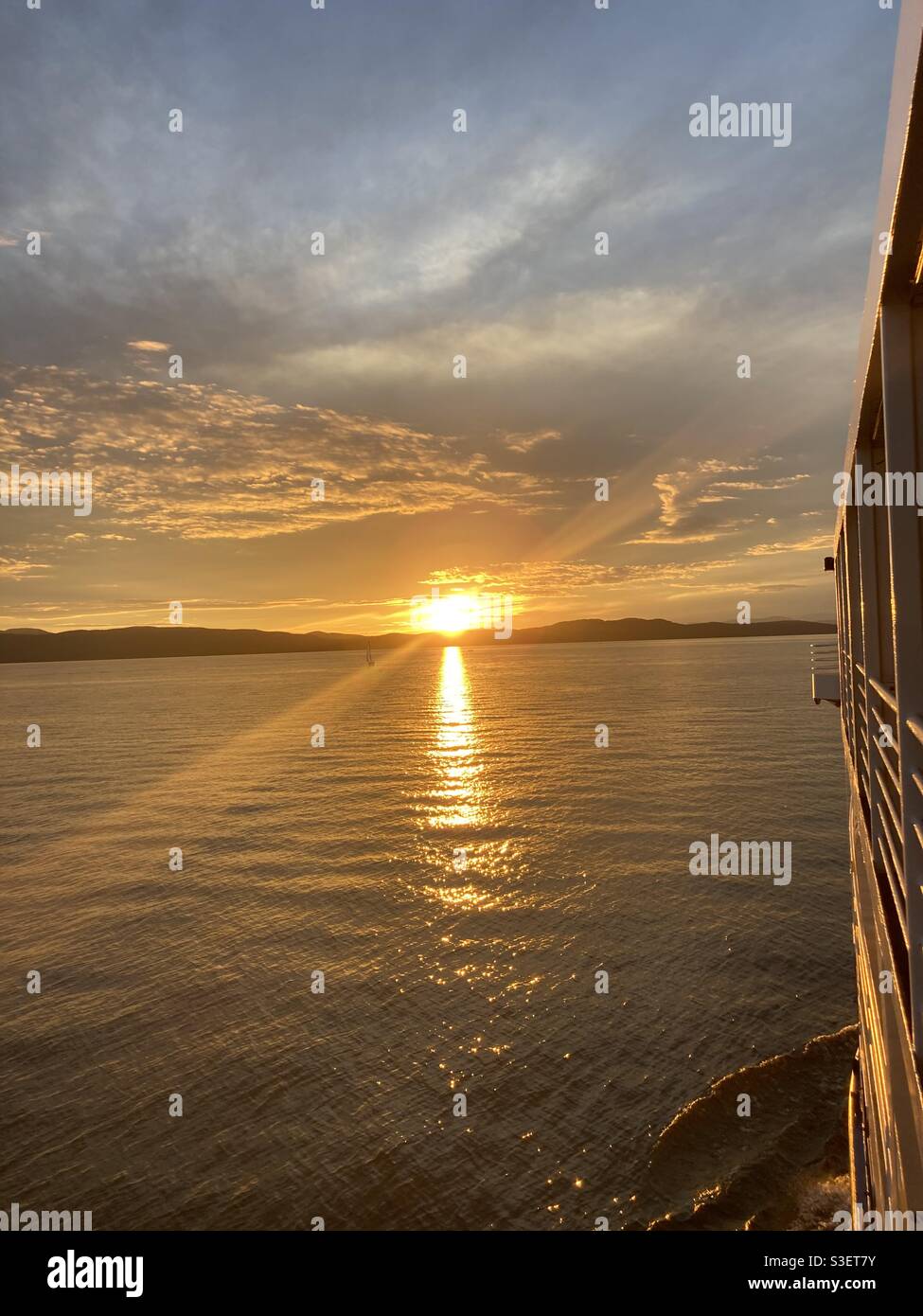 Tramonto sul Lago Champlain Foto Stock