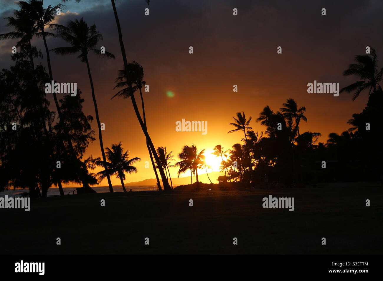 Tramonto alle Hawaii Foto Stock