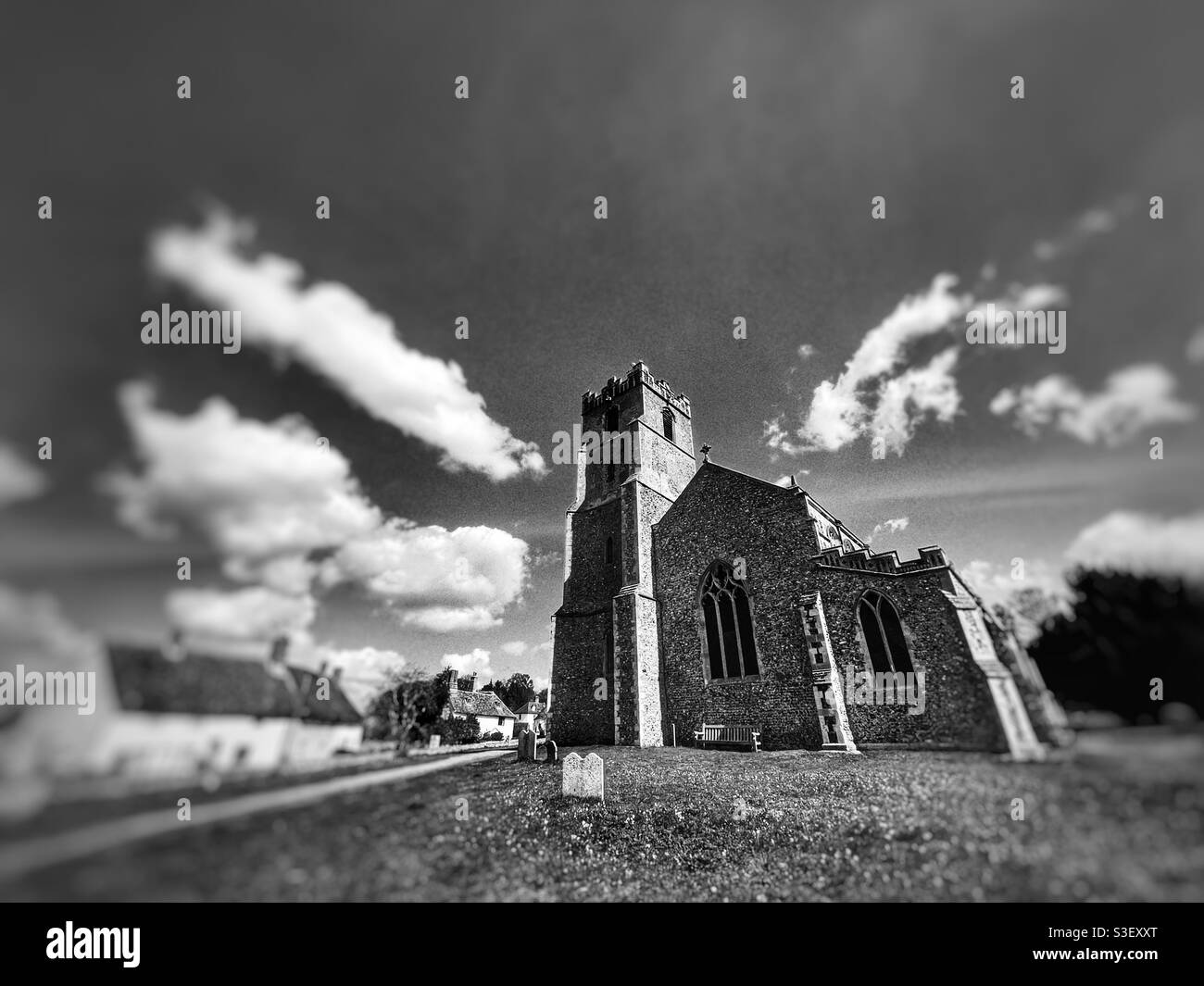 St Mary chiesa Coddenham Suffolk Inghilterra - Immagine stock catturata con smartphone