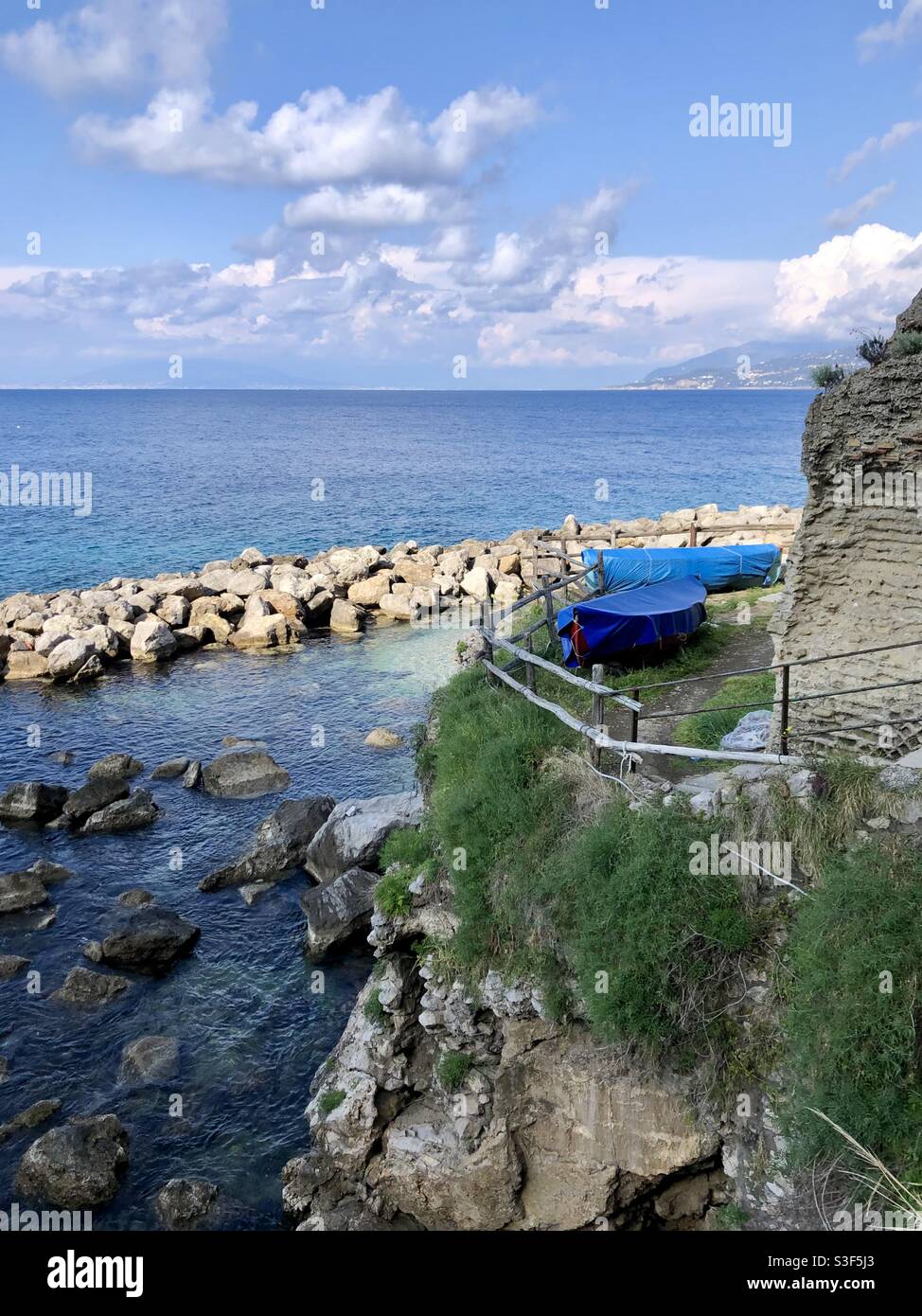 Splendida vista sull'isola di Capri Foto Stock