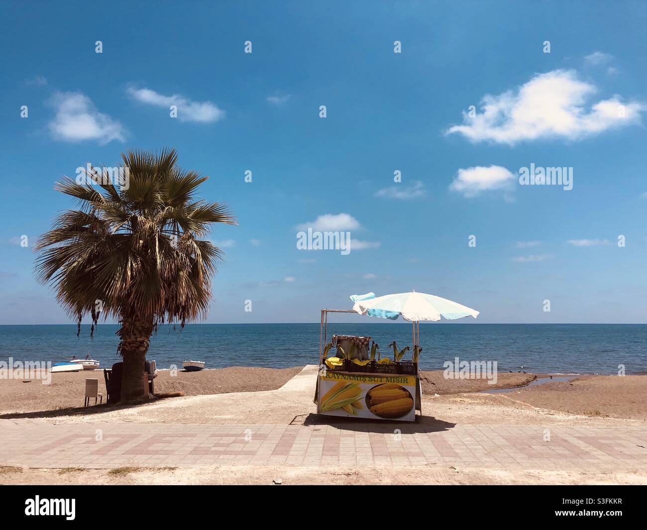 Venditori di strada cart dal mare Foto Stock