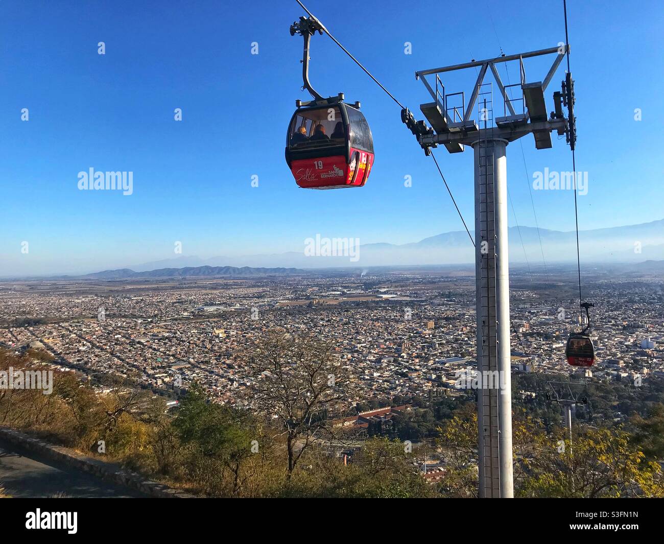 Funivia Cerro San Bernardo a Salta, Argentina settentrionale Foto Stock