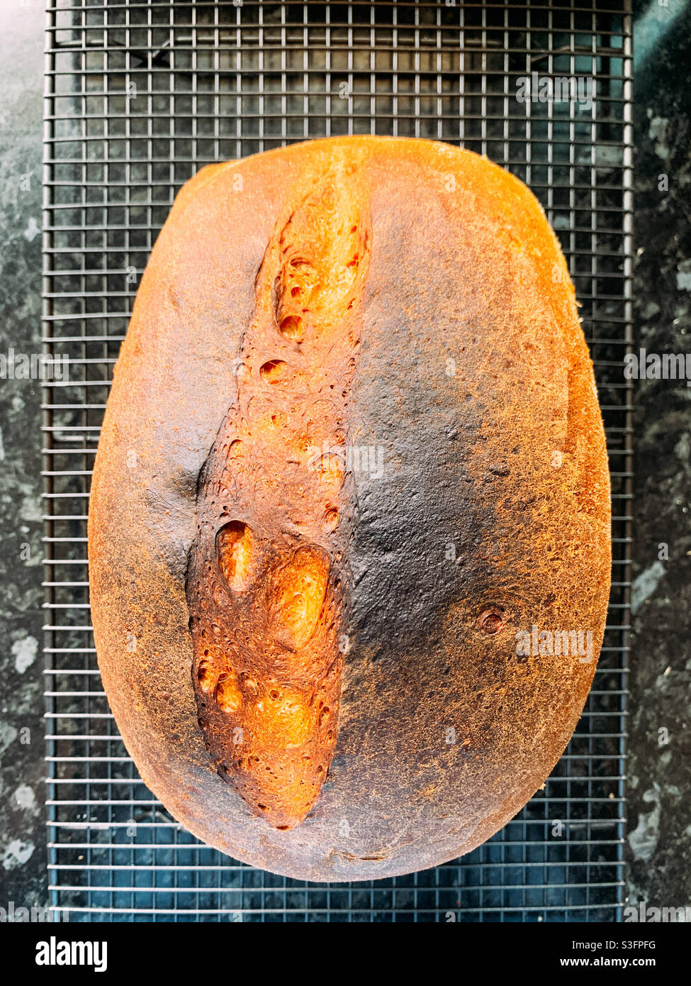 Pane bianco cotto in casa Foto Stock