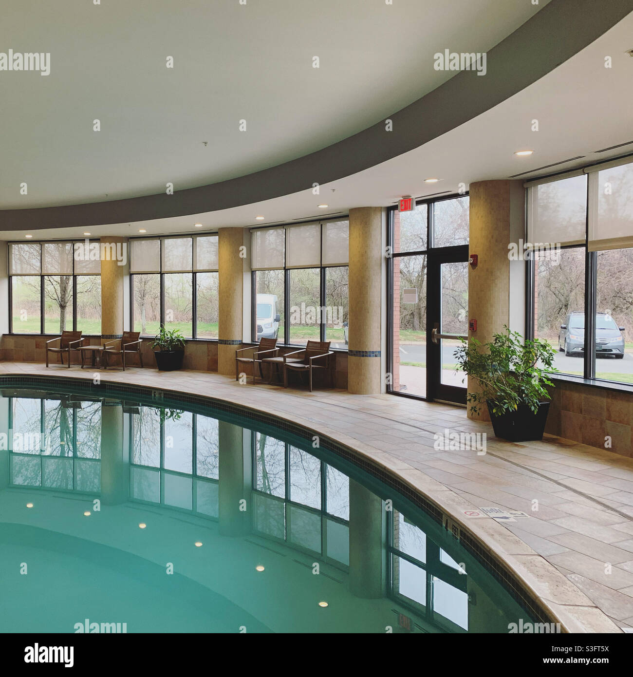 Piscina, Hyatt House Hartford North/Windsor, Windsor, Connecticut, Stati Uniti Foto Stock