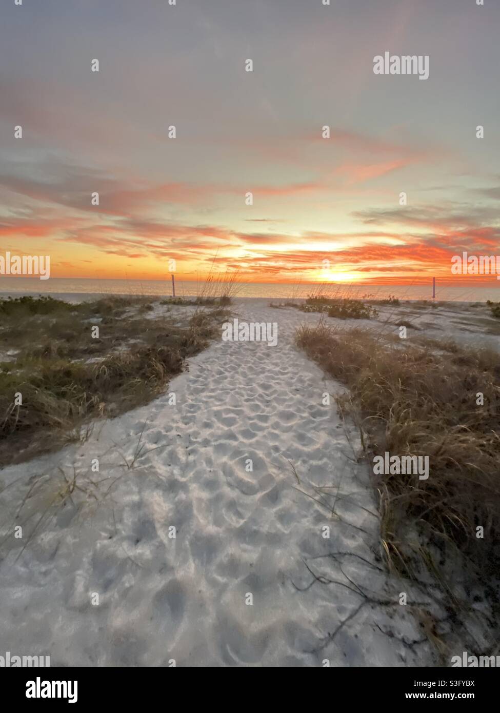 Tramonto su Longboat Key Florida Foto Stock