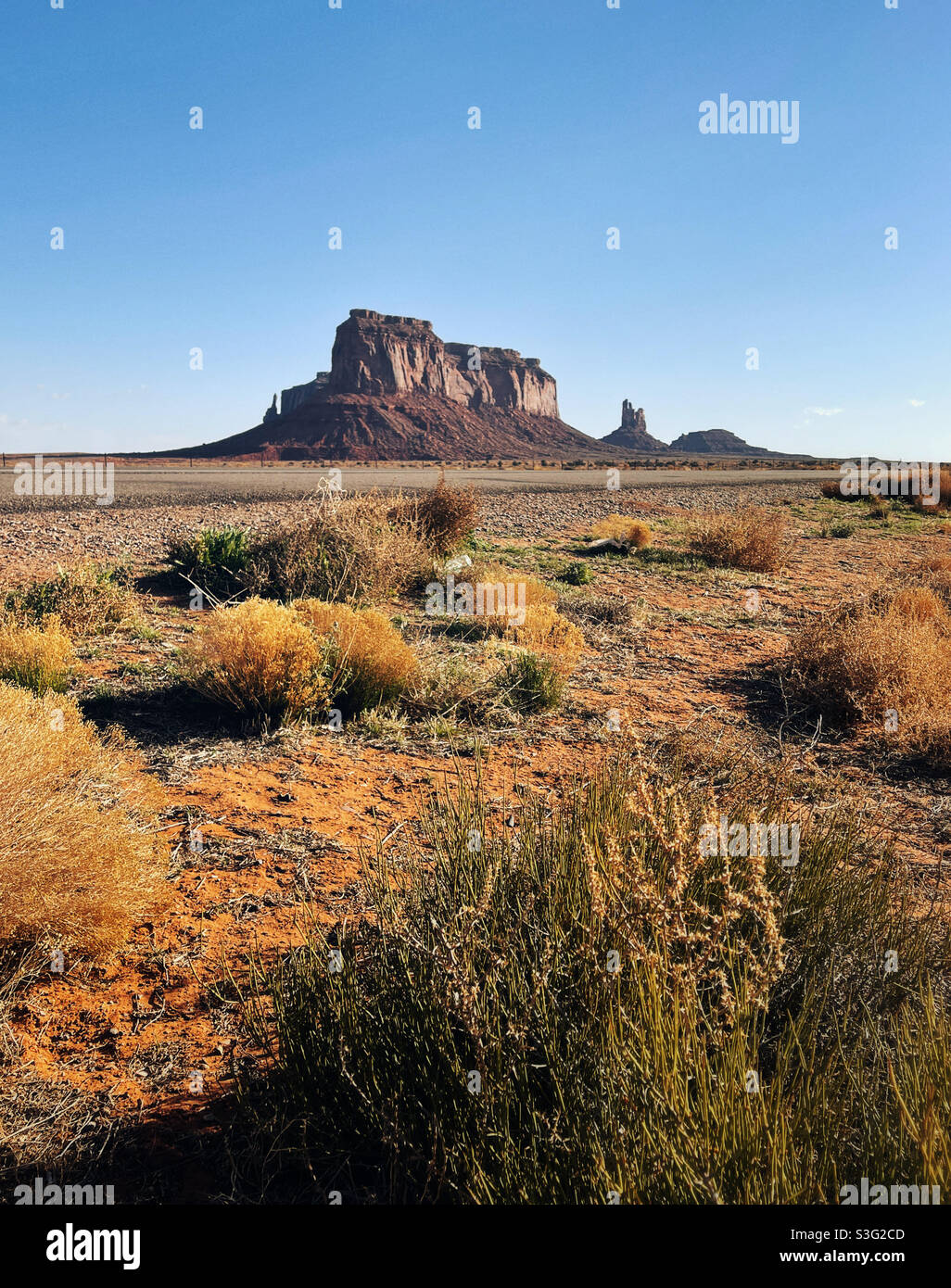 Formazione rocciosa di Stagecoach nella Monument Valley Foto Stock