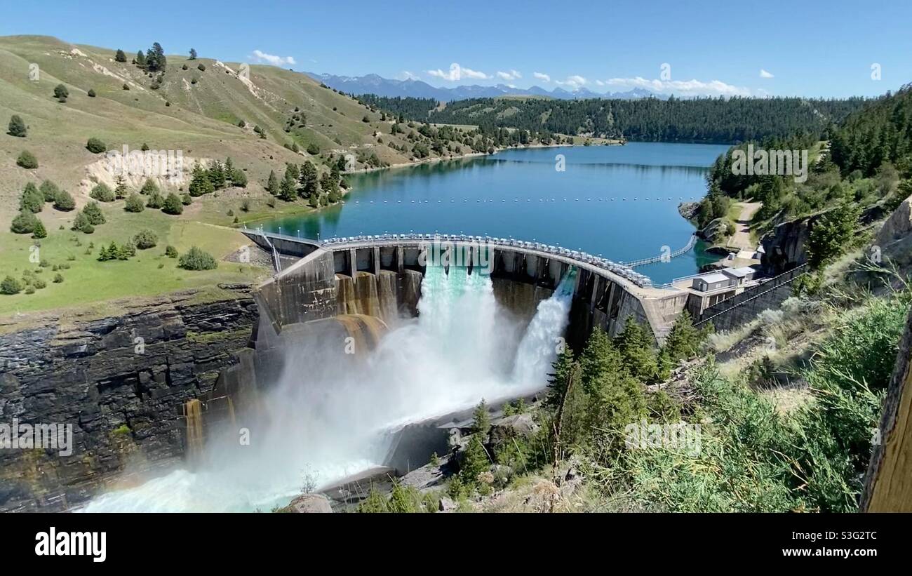 Diga di Seli’š Ksanka Qlispe Foto Stock