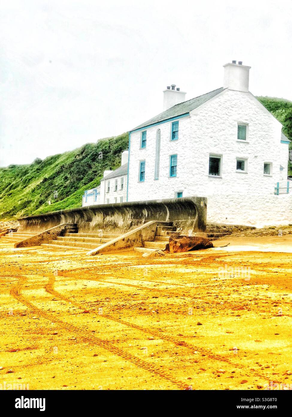 Cottage sul mare - Pwlllheli Foto Stock