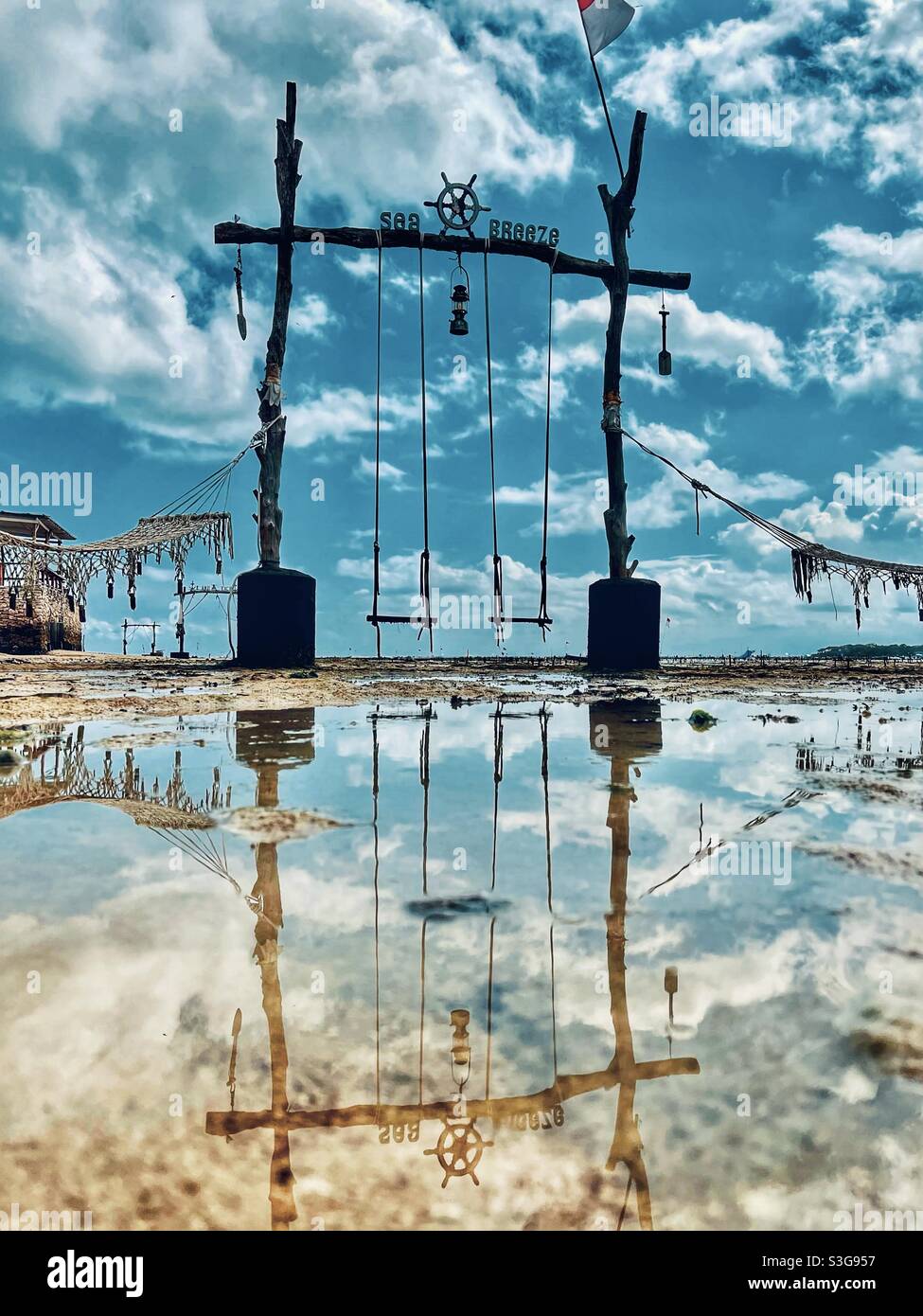 Riflesso della brezza marina Foto Stock