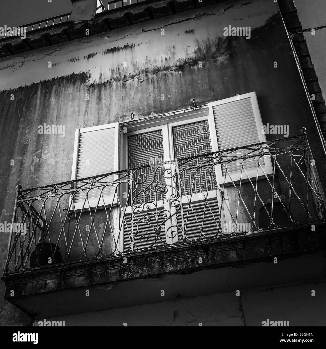 Appartamento persiane balcone, Capri, Italia Foto Stock